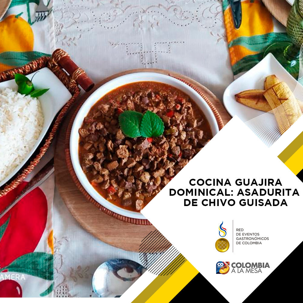 Cocina Guajira Dominical: Asadurita de chivo guisada